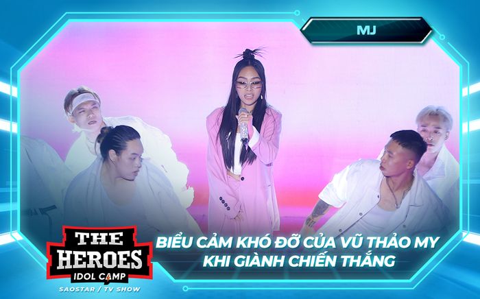 Biểu cảm khó đỡ của Vũ Thảo My khi chiến thắng tập 2 The Heroes