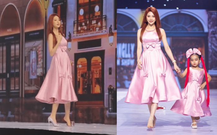 Siêu mẫu Bùi Quỳnh Hoa làm rơi giày khi đi catwalk trong show diễn có Khánh Vân, cách xử lý gây chú ý