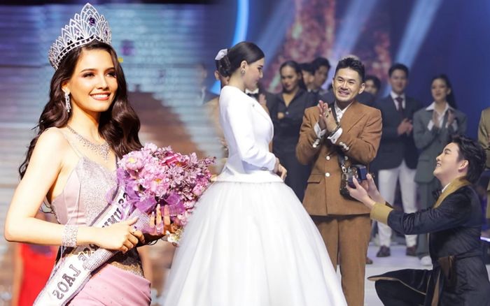 Miss Universe Laos 2020 bất ngờ được bạn trai cầu hôn ngay trên sàn runway