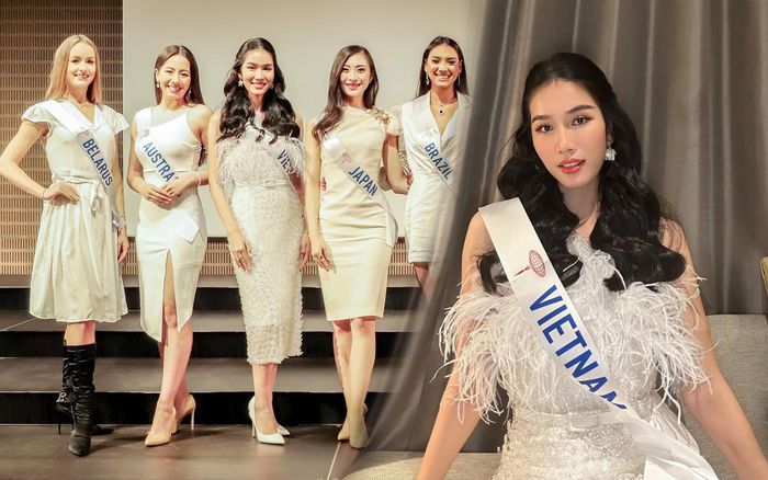 Á hậu Phương Anh đã nhận sash, hào quang rọi thẳng vào người 'lấn át' đội hình Miss International