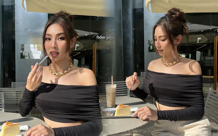Thùy Tiên lên đồ 'sương sương' đi uống cà phê: Dạo phố thôi mà cũng sang chảnh hết nấc