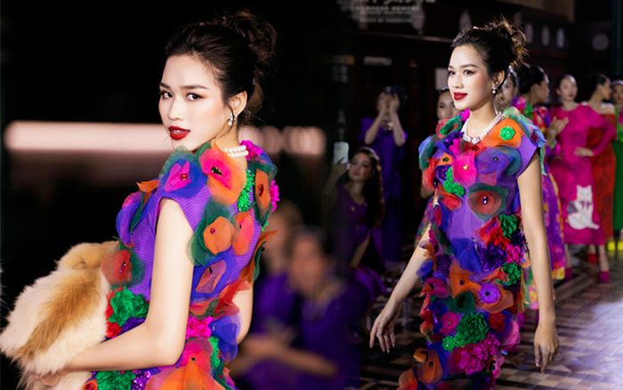 Gặp sự cố khi trình diễn, Hoa hậu Đỗ Thị Hà lúng túng