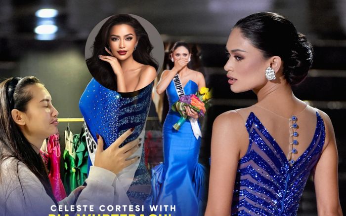 Đại diện Philippines vuốt ve váy của đàn chị để lấy vía: Bình tĩnh nào, Ngọc Châu đi Mỹ về sẽ biết tay