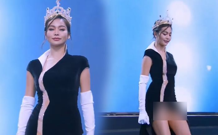 Lâu lâu mới đội vương miện, Á hậu Engfa Waraha mất điểm vì hớ hênh: Vô tình hay cố ý đây?