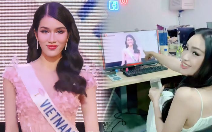 Ngọc Châu xuýt xoa, 'ôm tim' xem Phương Anh trình diễn tại Miss International: Chị nóng lòng lắm rồi!