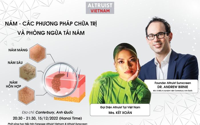 Thu hút sự chú ý của cộng đồng - Altruist Sunscreen chia sẻ về nám từ Canterbury, UK