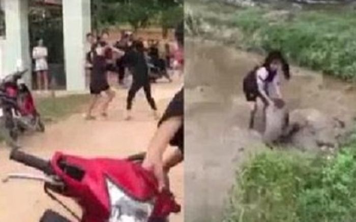 Vào cuộc xác minh vụ nữ sinh bị bạn đánh và đạp dí xuống ruộng bùn