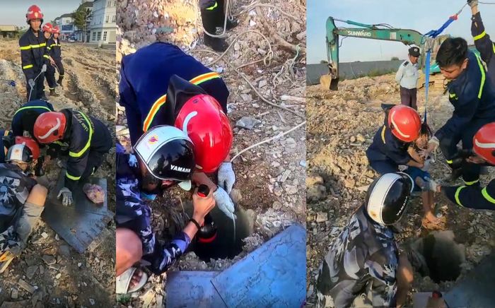 Bé gái 5 tuổi rơi xuống hố cọc ép bê tông sâu 15m được cứu sống