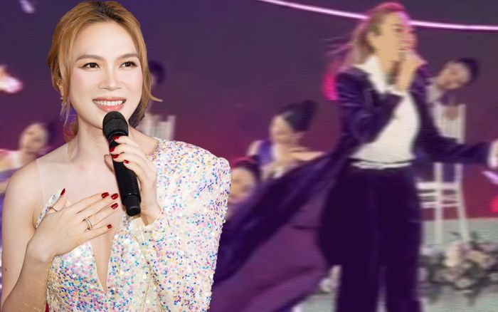 Gió thổi trang phục bay tứ tung trong lúc trình diễn, dân mạng nghi vấn Mỹ Tâm hát nhép?