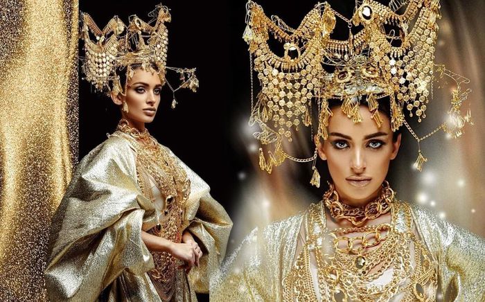 Đối thủ của Ngọc Châu lộ diện trang phục dân tộc lộng lẫy như nữ hoàng: Có quá áp lực cho 'Chiếu Cà Mau'?