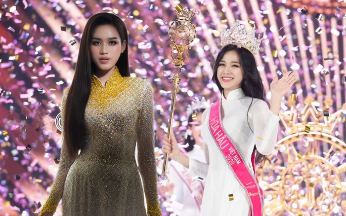 2 bộ áo dài ý nghĩa của Đỗ Thị Hà: Nhận vương miện và trao sứ mệnh đều chung layout xịn xò