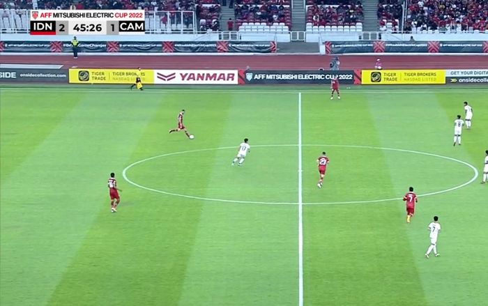 Indonesia đánh bại Campuchia trên sân Bung Karno đẹp lung linh như sân World Cup của Qatar