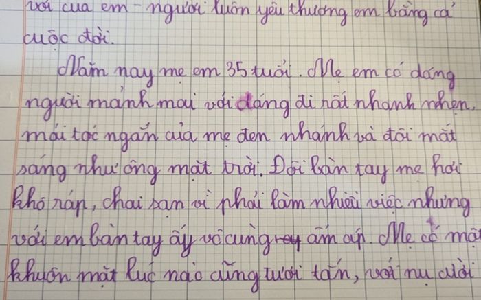 Thương mẹ có khối u trong đầu, cậu HS dồn hết tình cảm vào bài văn: Bữa cơm chỉ cần có món ăn mẹ nấu...