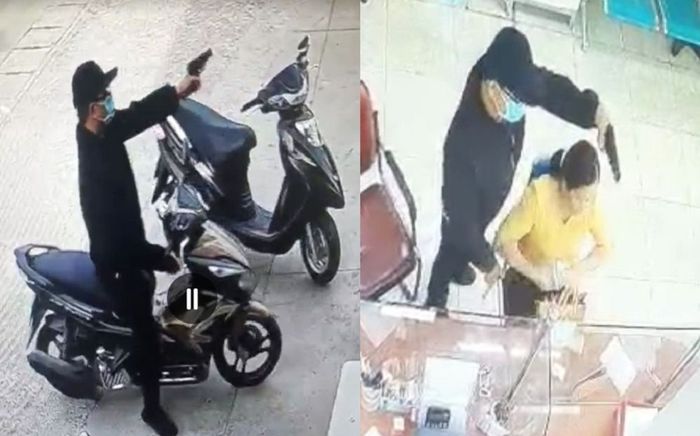Dùng vật giống súng đi cướp ngân hàng, thanh niên vừa nghe truy hô liền 'yếu bóng vía' bỏ chạy