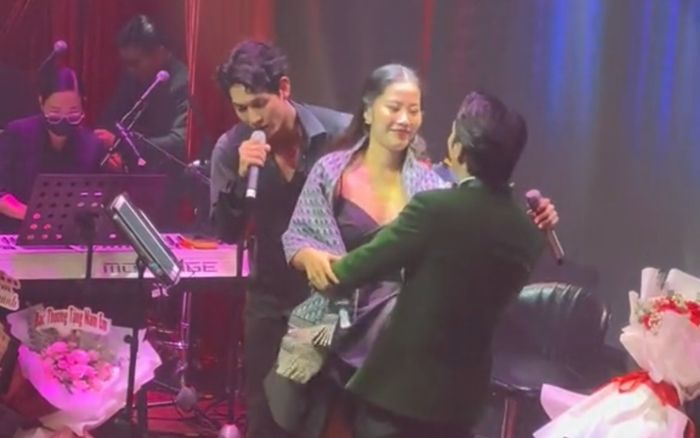 Rộ clip Nam Em tình tứ với Song Luân và Bạch Công Khanh, đàng trai còn công khai giành giật nữ chính