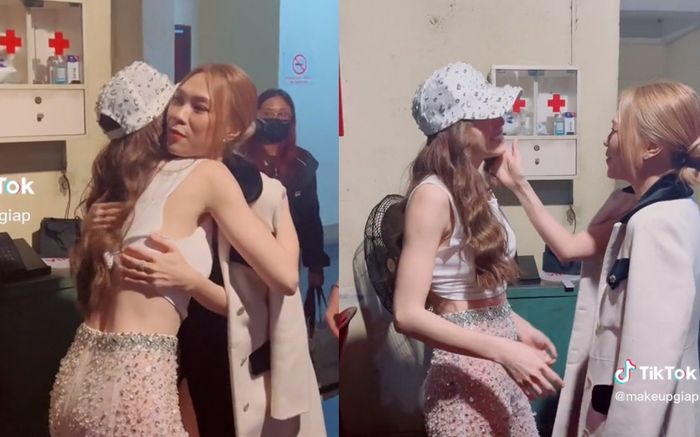 HOT: Mỹ Tâm nựng má Hồ Ngọc Hà, ôm nhau cực thắm thiết trong hậu trường