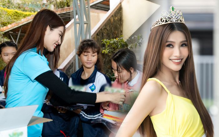 Á hậu Chế Nguyễn Quỳnh Châu mang 'hơi ấm' về với quê nhà: Mong bà con có cái Tết trọn vẹn