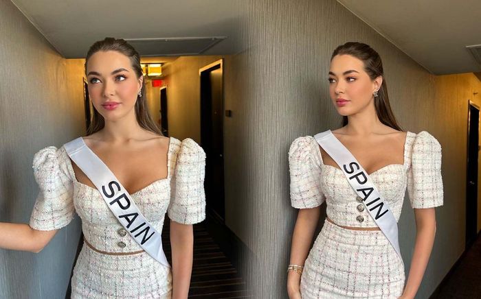 Hành động đẹp của đại diện Tây Ban Nha trên sân khấu chung kết Miss Universe: Bị loại vẫn 'toe toét'