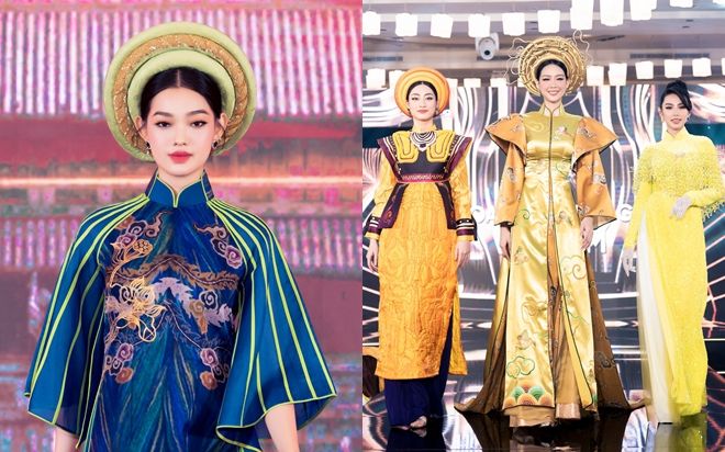 Bé Quyên thần thái ngút ngàn diễn áo dài với Thùy Tiên, fan nói: 'Đến Miss Grand VN 2023 ngay'