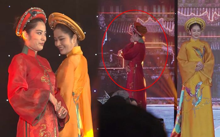 Nam Em - Nam Anh cười giỡn trên sân khấu khi đang catwalk, netizen phản ứng: Như trò đùa vậy!