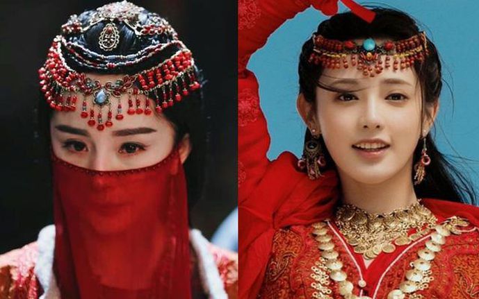 Tạo hình mỹ nữ Tây vực: Địch Lệ Nhiệt Ba đẹp kinh diễm, Bành Tiểu Nhiễm như bước ra từ nguyên tác