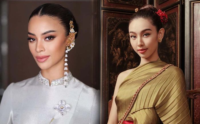 'Á hậu đẹp nhất' Miss Universe diện đồ truyền thống Thái Lan: Có vượt mặt được Hoa hậu Thùy Tiên?