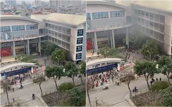 Clip cận cảnh hàng trăm học sinh la hét bỏ chạy tán loạn ra khỏi phòng học trong vụ cháy tại trường