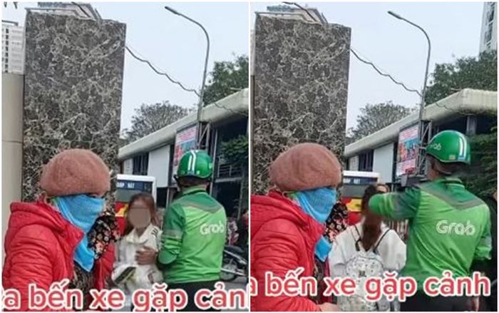 Dân mạng phẫn nộ thanh niên mặc áo xe ôm công nghệ cả gan đưa tay đụng chạm vòng 1 nữ sinh ở bến xe