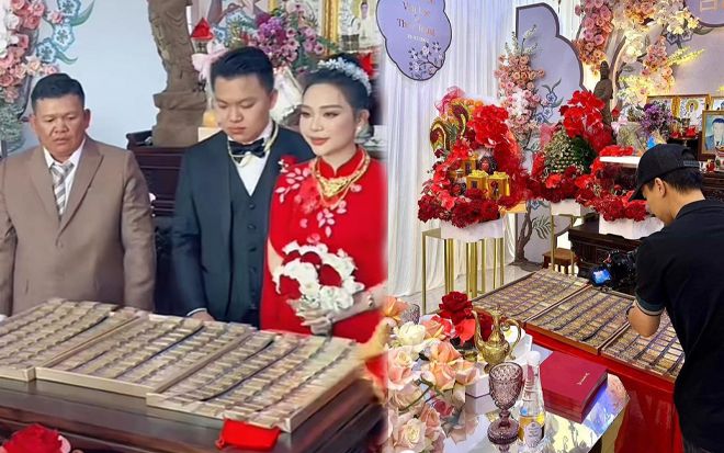 Đám cưới ở Bình Dương: Không chỉ dâu rể nhận hồi môn 'bạc tỷ', khách mời cũng được tặng quà 'khủng'