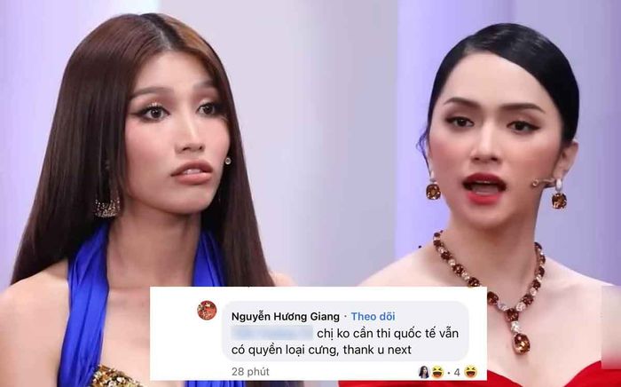 Á hậu Quỳnh Châu bị thí sinh 'cà khịa' không được đi thi quốc tế, Hương Giang lên tiếng đáp trả