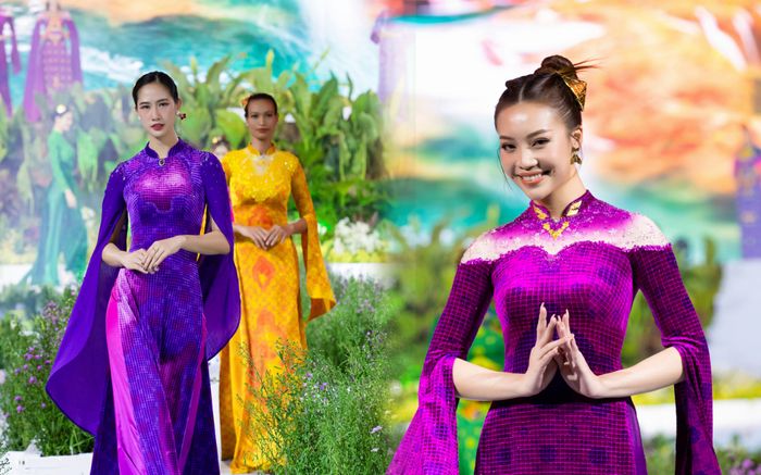 Chiêm ngưỡng BST áo dài dát vàng gây ấn tượng với bạn bè quốc tế của nhà thiết kế Việt