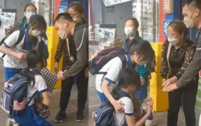 Cụ bà nhặt được tiền nhưng không chịu trả, nữ sinh phải quỳ gối van xin lấy lại tiền của chính mình