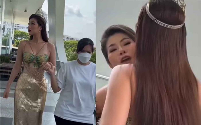 Tan chảy với khoảnh khắc dễ thương của bà Teresa và Hoa hậu Thiên Ân: Như con gái cưng của mẹ