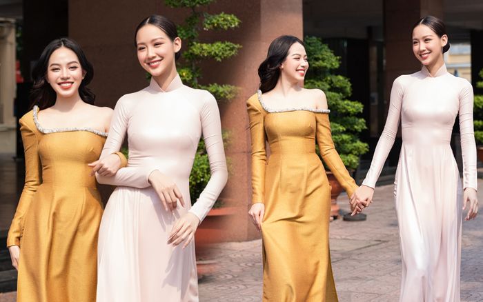 Hoa hậu Thanh Thủy cao 1m75 nhưng đứng cạnh Bảo Ngọc cũng bị nuốt chửng như thường