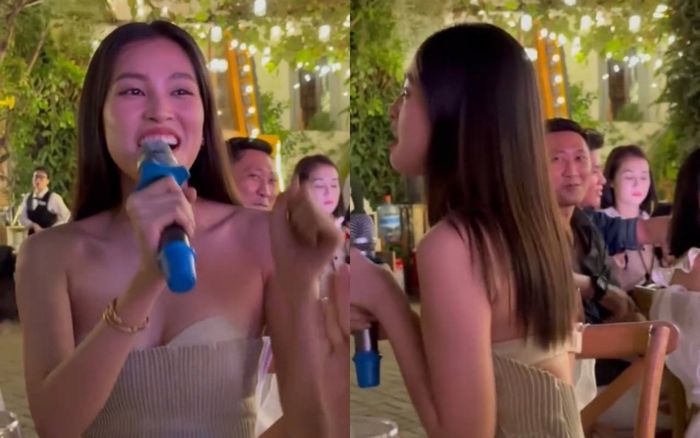 Hoa hậu Tiểu Vy gặp sự cố trang phục, bất ngờ để lộ nội y tại đám cưới?