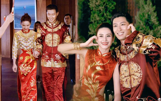 Ảnh cưới đẹp tựa cổ tích cặp đôi ái nữ vua sòng bài Macau: Cô dâu diện váy khoét eo, e ấp bên Đậu Kiêu