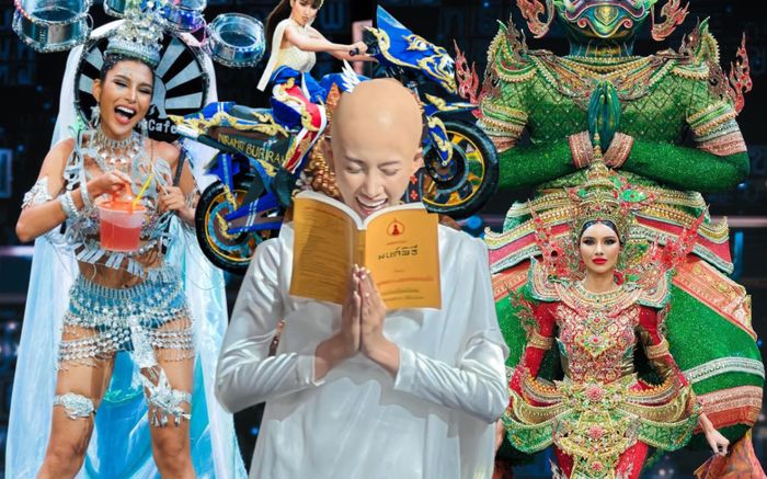 National Costume tại Miss Grand Thailand: Người hóa trang thành con vật, kẻ lại hóa nhà sư