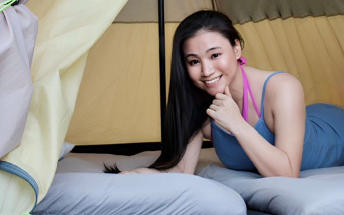 Hoa khôi Khánh Hòa - Mai Hải Anh vi vu tại Camping Rừng & Biển ở Hồ Cốc