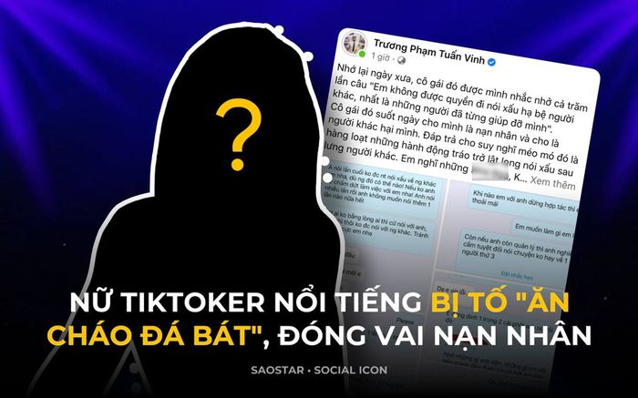 Một nữ TikToker nổi tiếng bị quản lý cũ tố 'ăn cháo đá bát', đóng vai nạn nhân đi nói xấu người khác