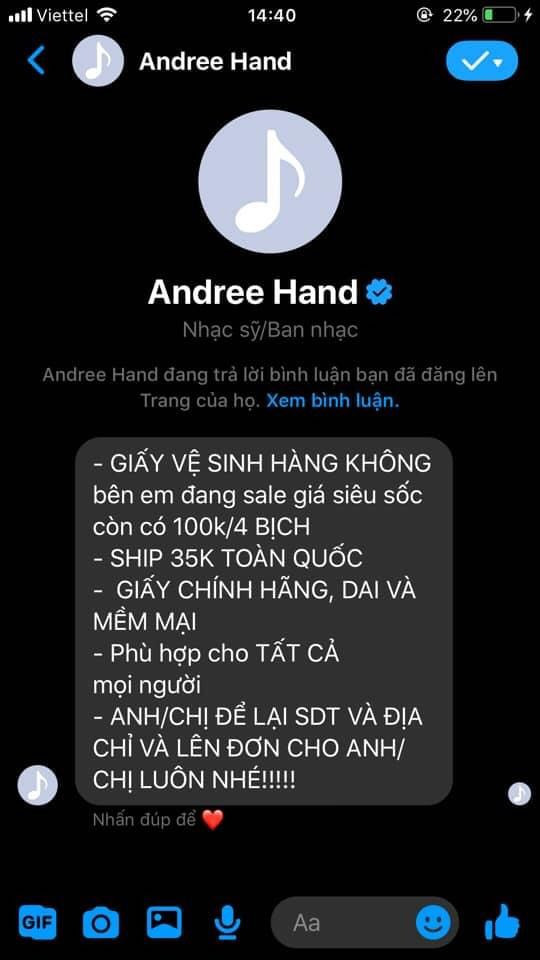 Rapper Andree bất ngờ livestream bán giấy vệ sinh? Ảnh 2