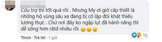 Âu Hà My bị góp ý khi đi hỗ trợ cho đồng bào miền Trung bị lũ lụt Ảnh 6