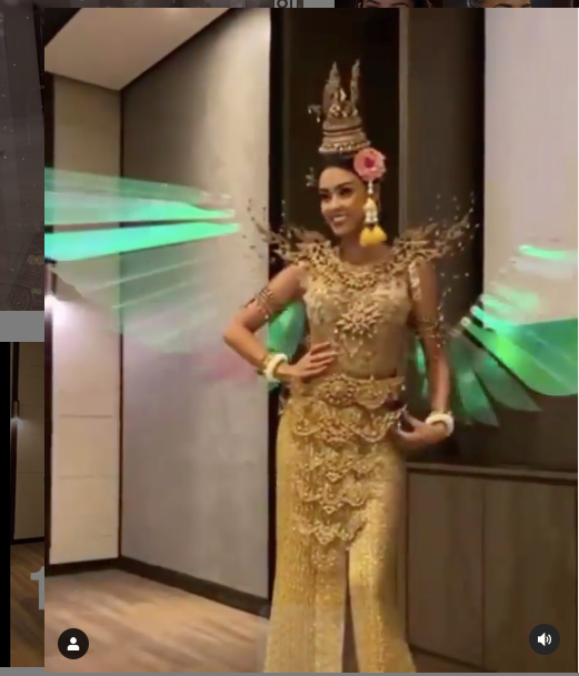 Hoa hậu Hoàn vũ Thái Lan gây tranh cãi khi mang trang phục dân tộc bầu ngực trần tới Miss Universe 2020 Ảnh 6