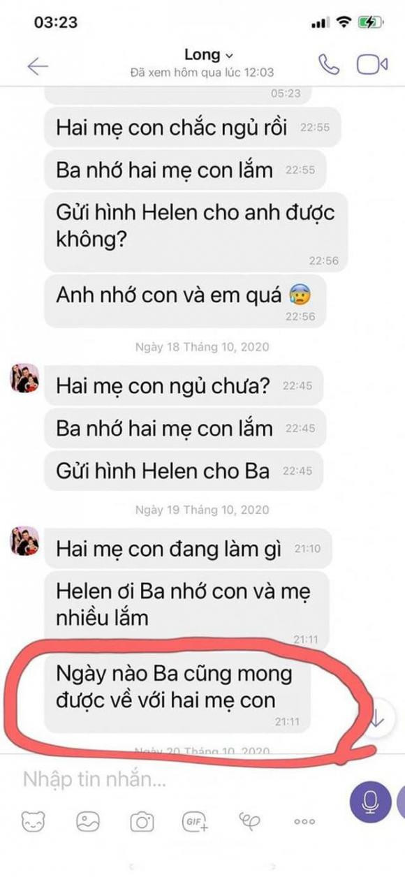Hé lộ tin nhắn chứng minh khi sinh thời Vân Quang Long rất yêu thương vợ và con gái Ảnh 5