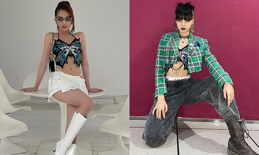 Đụng hàng Lisa Blackpink, Ngọc Trinh vẫn chuẩn thần thái 'nữ hoàng nội y' Ảnh 1