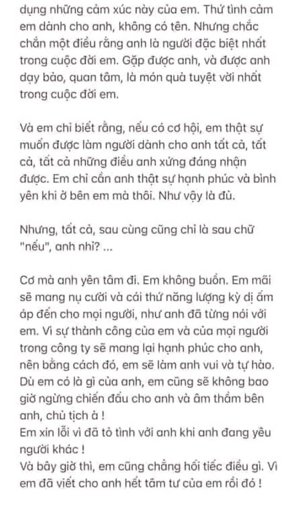 Hé lộ bức thư được cho là của Hải Tú gửi Sơn Tùng: 'Xin lỗi vì đã tỏ tình khi anh đang yêu người khác' Ảnh 4