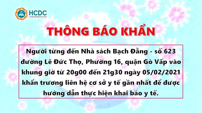TP.HCM ra thông báo khẩn tìm người đến quán ăn, nhà sách liên quan đến ca mắc COVID-19 Ảnh 3
