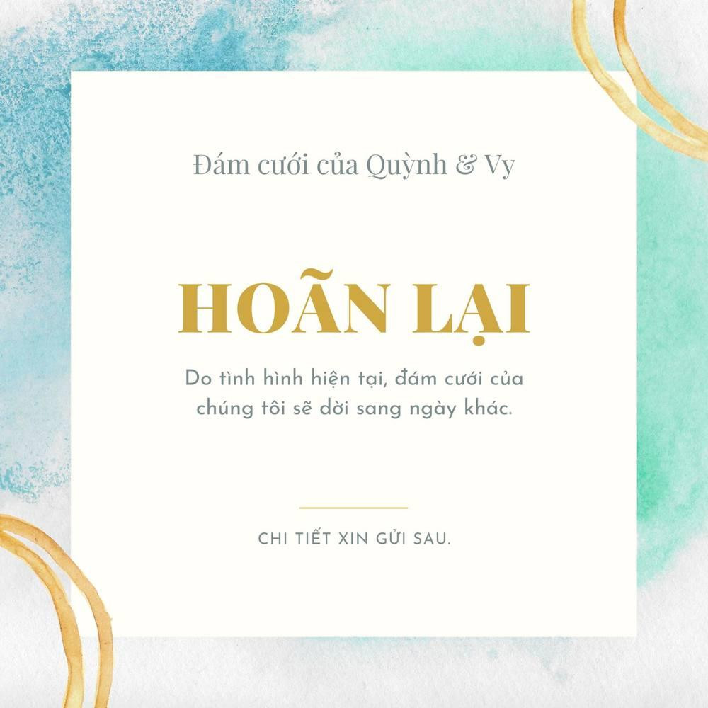  Phan Mạnh Quỳnh hoãn đám cưới ở Sài Gòn vì dịch Covid 19