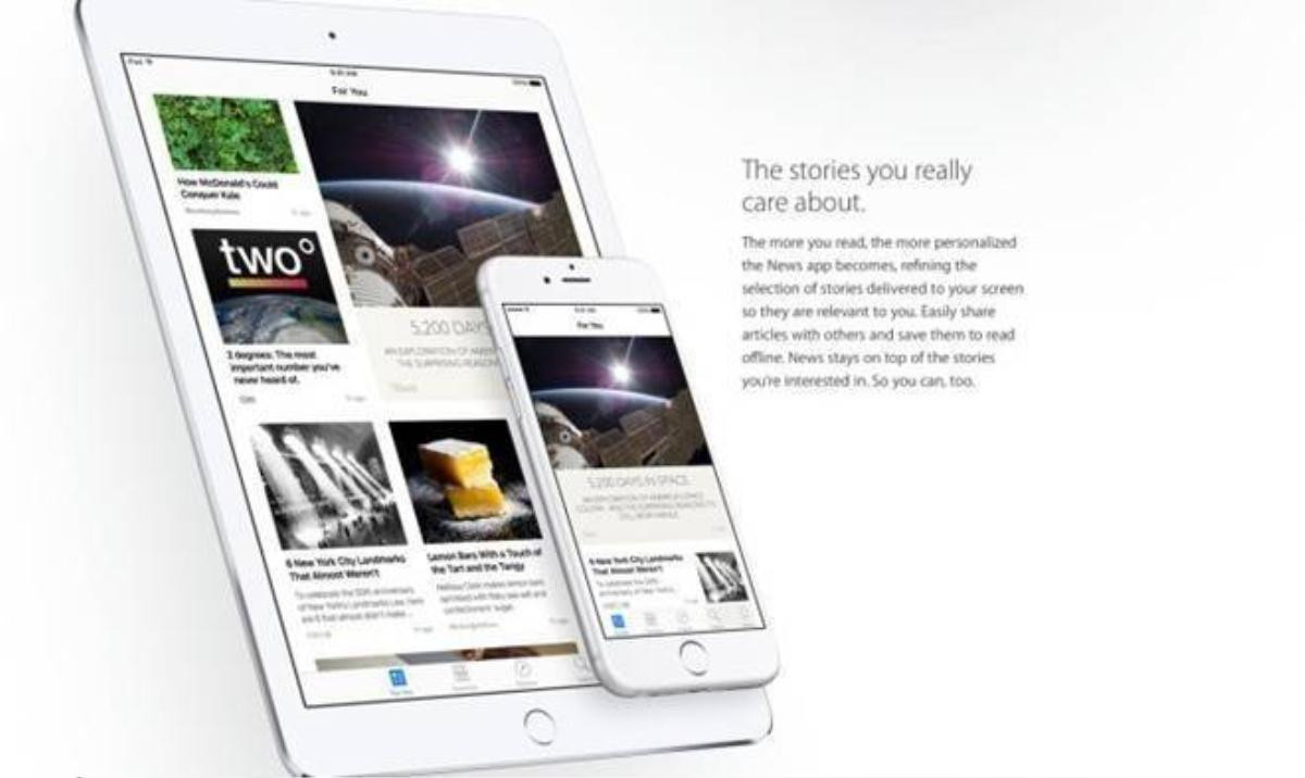 6. Apple News: Ứng dụng đọc tin tức được Apple thiết kế cho iOS 9 với giao diện đơn giản và tinh tế. Tuy nhiên, hiện ứng dụng chỉ tương thích với người dùng tại thị trường Mỹ. Apple News có khả năng tự động đề xuất và sắp xếp tin tức tùy theo sở thích và thói quen của người dùng.