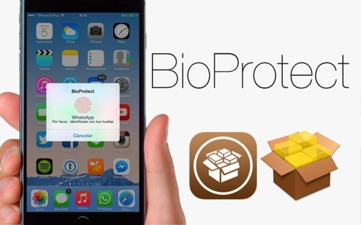 BioProtect: BioProtect khai thác tối đa sức mạnh của Touch ID, tweak là một sự bảo vệ hoàn toàn cho thiết bị. Người dùng có thể thiết lập để tạo mật khẩu vân tay cho các ứng dụng. Bên cạnh đó nó còn bảo vệ cả Thư mực, Trung tâm thông báo và cả Màn hình chính. Ảnh: digitalapples.com.