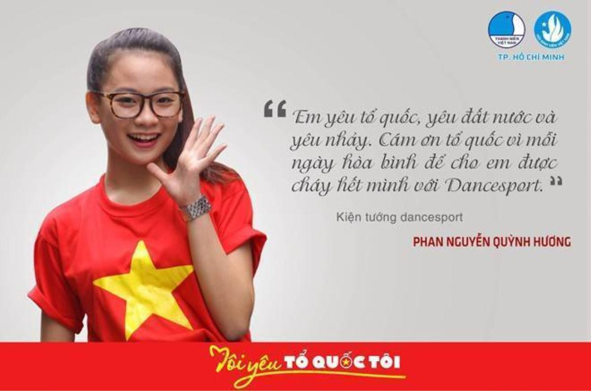 Kiện tướng dance sport - Phan Nguyễn Quỳnh Hương - bày tỏ lòng biết ơn đối với công lao to lớn của các anh hùng liệt sĩ, không quản thân mình đem lại cuộc sống hòa bình cho đất nước.